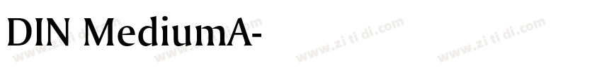 DIN MediumA字体转换